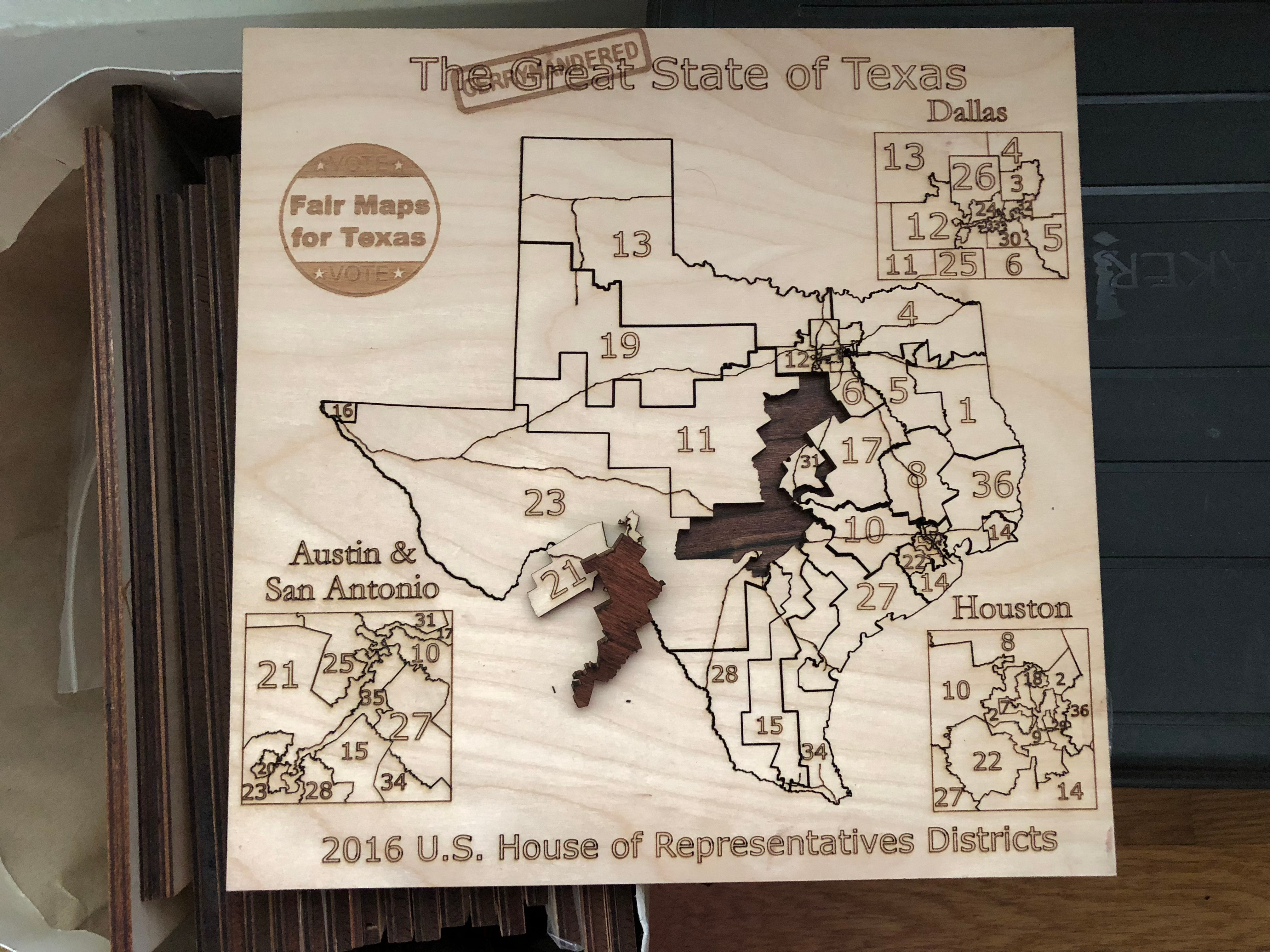 Image of the Texas jigsaw puzzle